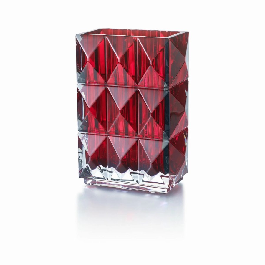 * Baccarat Crystal, Louxor 8 Vase, Red | Vases