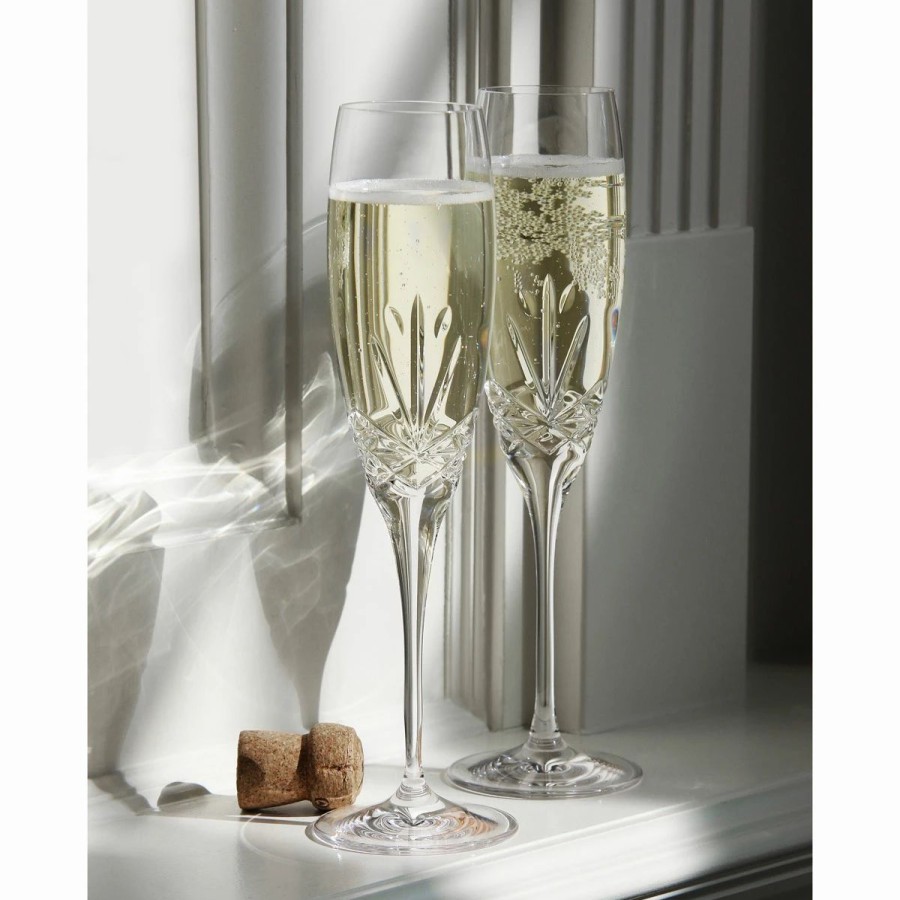 * Cashs Crystal Cashs Ireland Annestown Champagne Toasting Flutes, Pair | Toasting Flutes