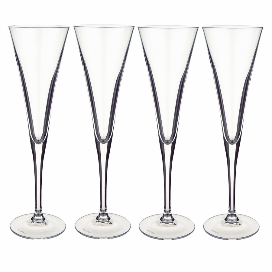 * Villeroy And Boch Purismo Special Flute Champagne Set Of Four | Toasting Flutes