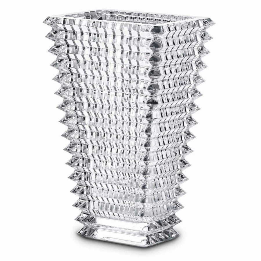 * Baccarat Crystal, Eye 11 3/4 Rectangular Vase, Clear | Vases