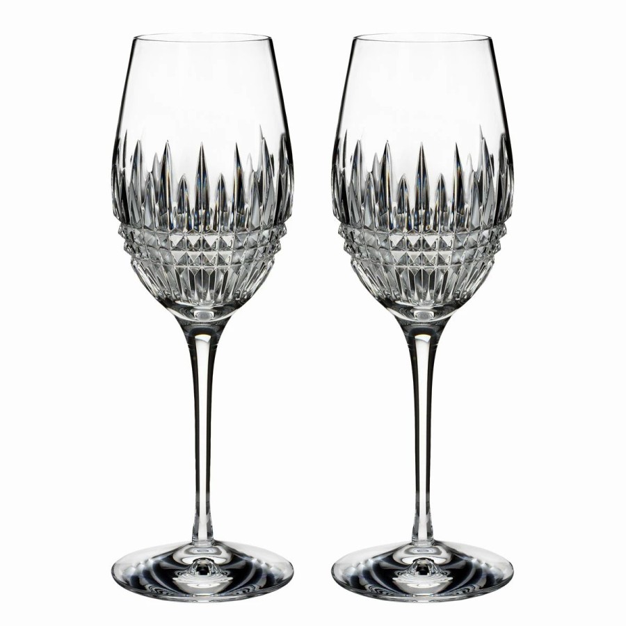 * Waterford Crystal Lismore Diamond Essence Wine Pair | Wine Glasses