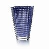 * Baccarat Crystal, Eye 11 3/4 Rectangular Vase, Blue | Vases