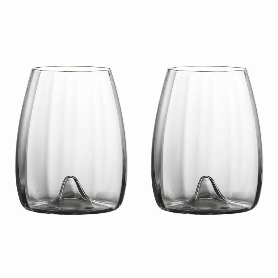 * Waterford Crystal Waterford Elegance Optic Stemless Wine Pair | Wine Glasses