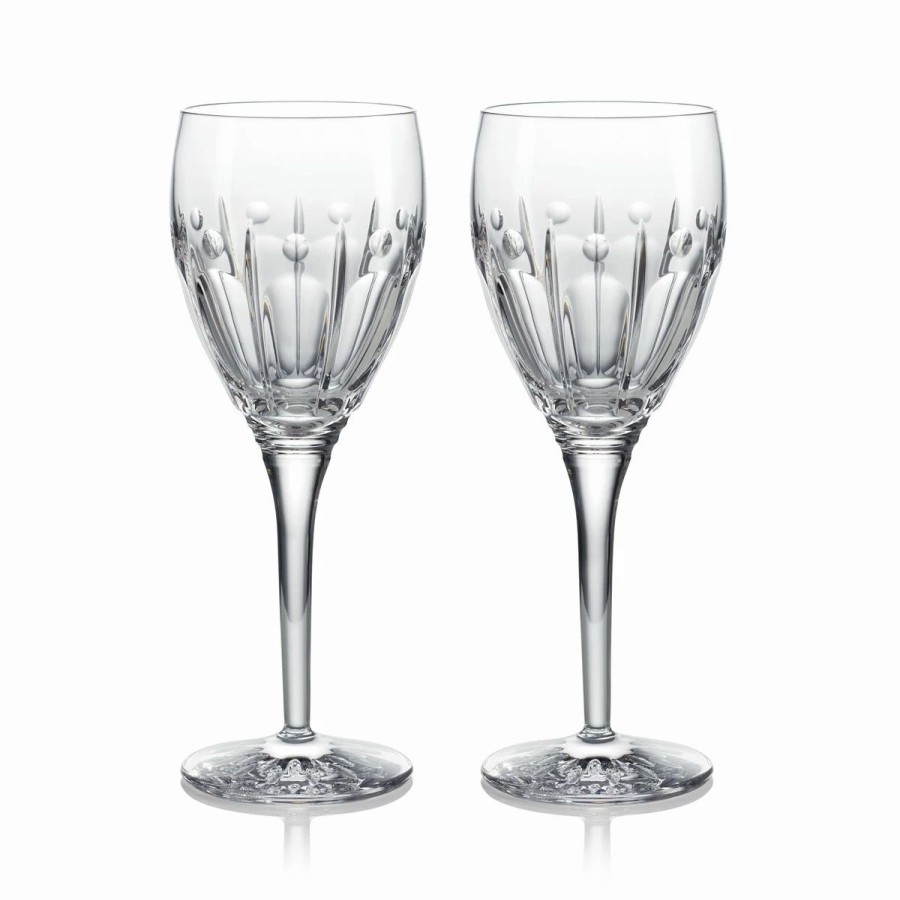 * Waterford Crystal Winter Wonders, Winter Rose Wine Clear Pair | Wine Glasses