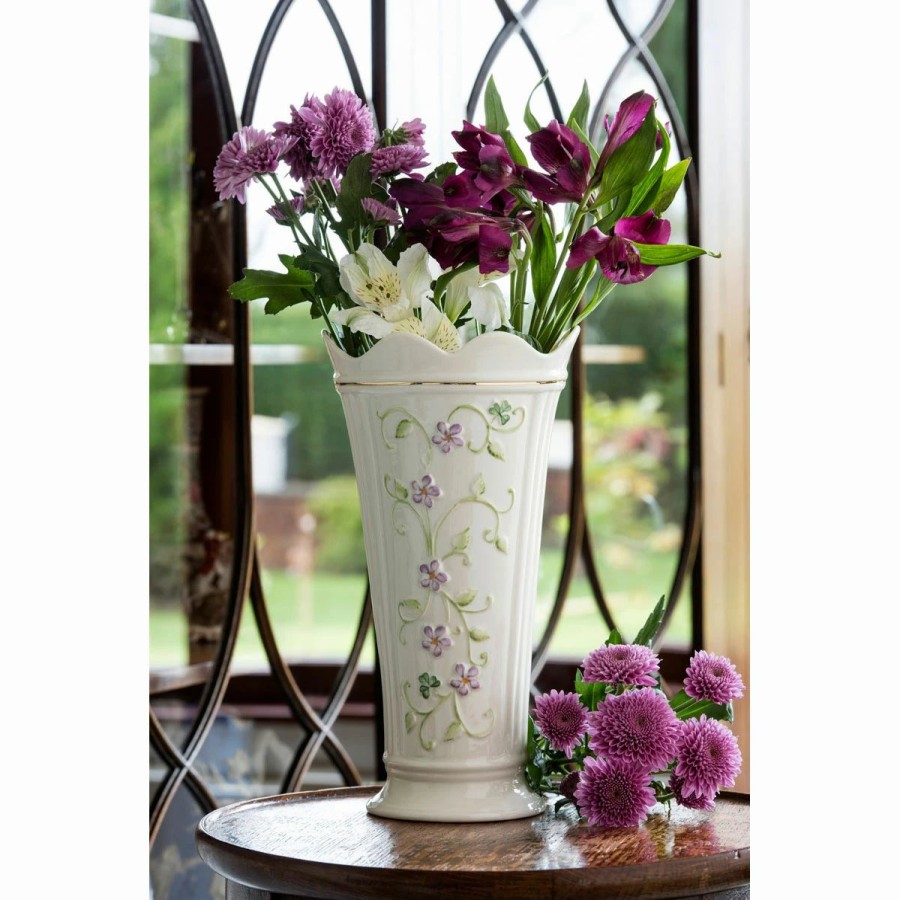 * Belleek Pottery Ltd Belleek China Irish Flax 9.5 Vase | Vases