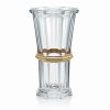 * Baccarat Crystal Baccarat Harcourt Straight 12.5 Vase, Gold | Vases