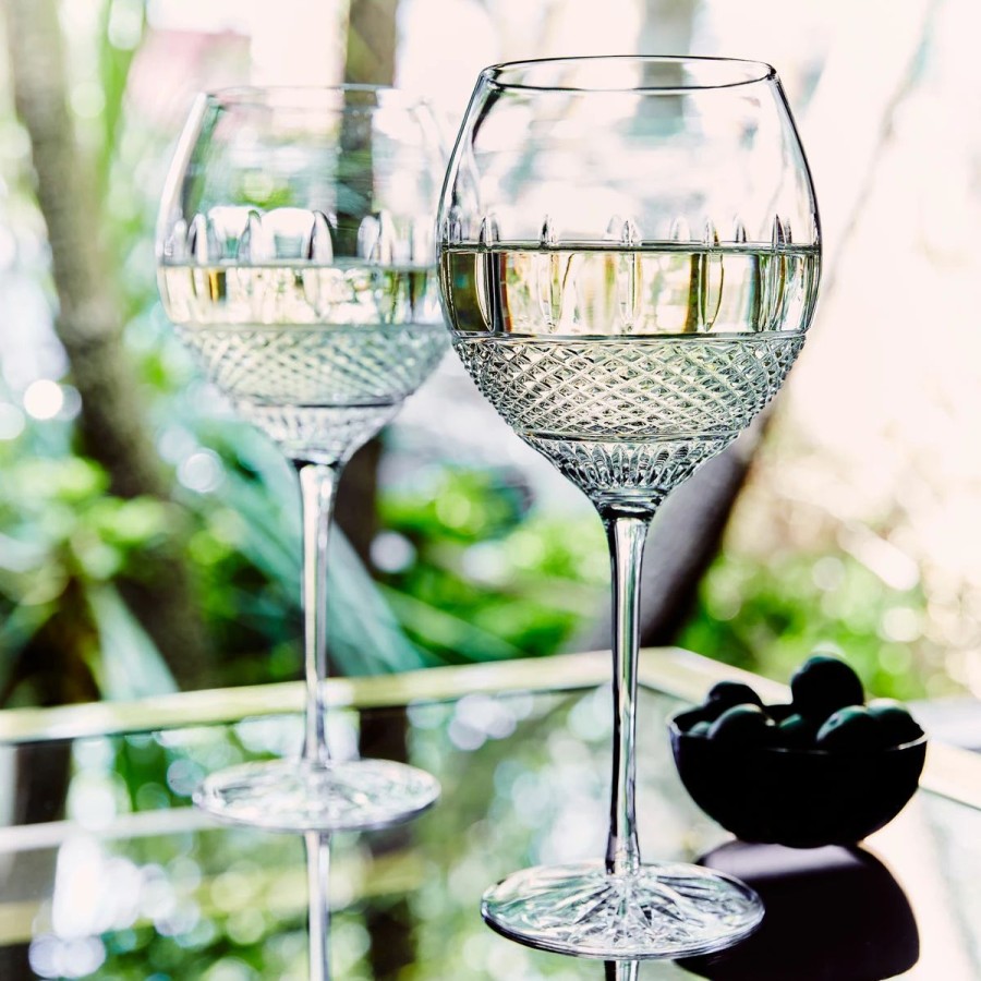 * Waterford Crystal Waterford Mastercraft Irish Lace White Wine Pair | Wine Glasses