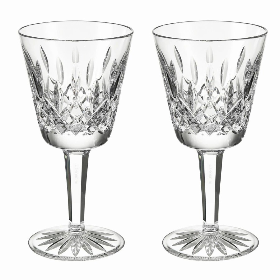 * Waterford Crystal Waterford Mastercraft Lismore 1952 Claret Wine Glass, Pair | Wine Glasses