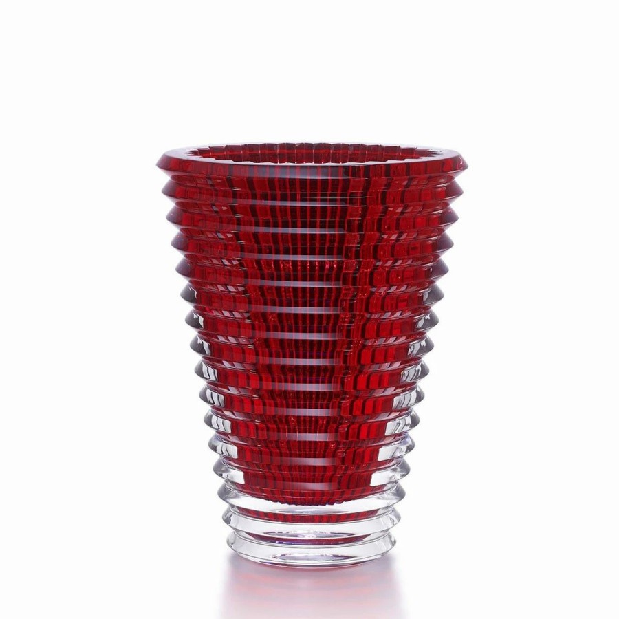 * Baccarat Crystal, Eye Extra 16 1/2 Vase, Red | Vases