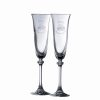 * Belleek Pottery Ltd Galway Happy Anniversary Liberty Flute Pair | Toasting Flutes