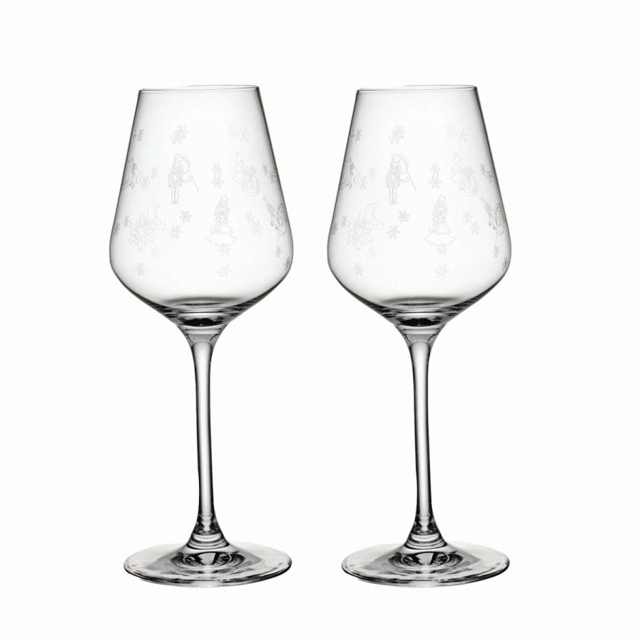 * Villeroy And Boch Toys Delight White Wine Goblet Pair | Wine Glasses