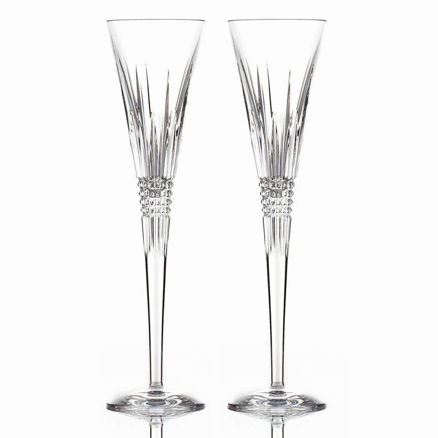 * Waterford Crystal Waterford Lismore Diamond Toasting Flutes, Pair | Toasting Flutes