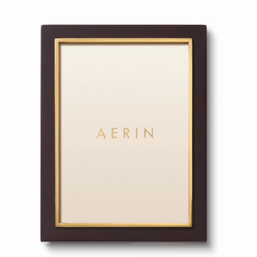 * Aerin Varda Lacquer Frame, 5 X 7 , Chocolate | Picture Frames