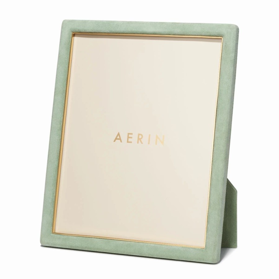 * Aerin Piero Suede Frame, Sage, 8 X 10 | Picture Frames