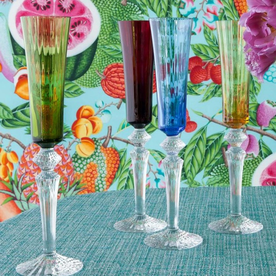 * Baccarat Crystal, Mille Nuits Flutissimo Crystal Flutes, Set Of 4 | Toasting Flutes