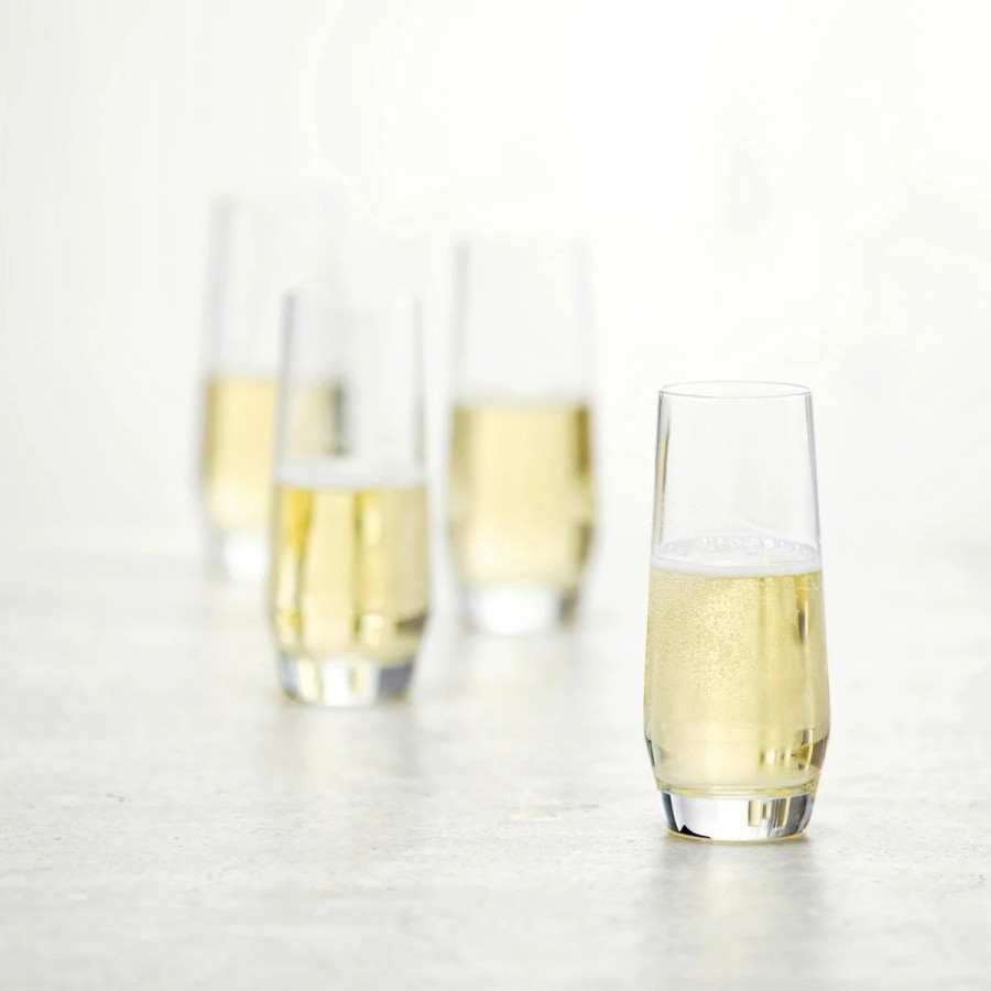 * Schott Zwiesel Fortessa Schott Zwiesel Tritan Crystal, Pure Stemless Champagne Effervescene Point, Single | Toasting Flutes