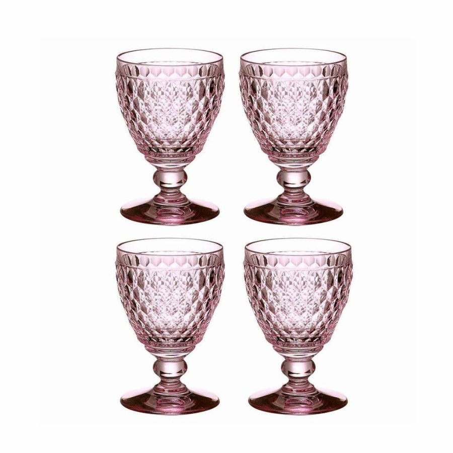 * Villeroy And Boch Boston Colored Red Wine Set Of 4 Rose | Wine Glasses