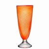 * Orrefors Kosta Boda Kosta Boda Red Rim Orange Footed 10 1/2 Crystal Vase | Vases