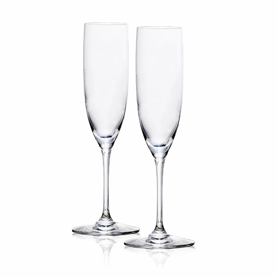 * Steuben Century Champagne Pair | Toasting Flutes