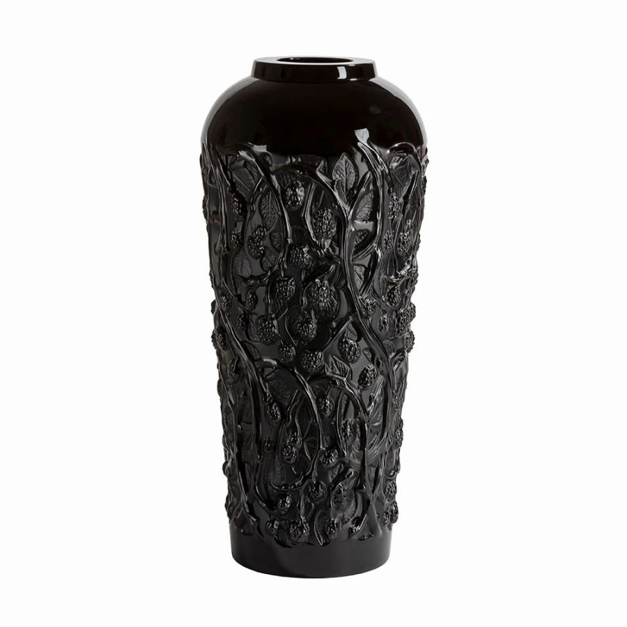 * Lalique Mures 20 Vase, Black, Limited Edition | Vases