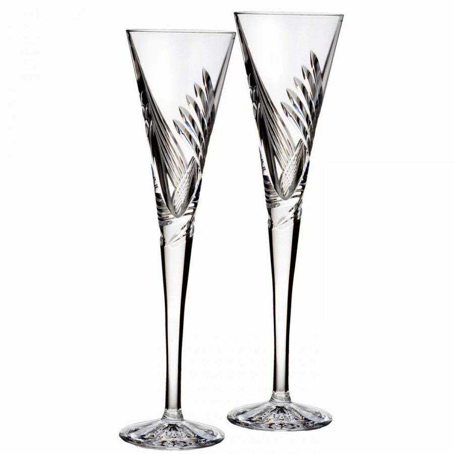 * Waterford Crystal, Wishes Beginnings Crystal Flutes, Pair | Toasting Flutes