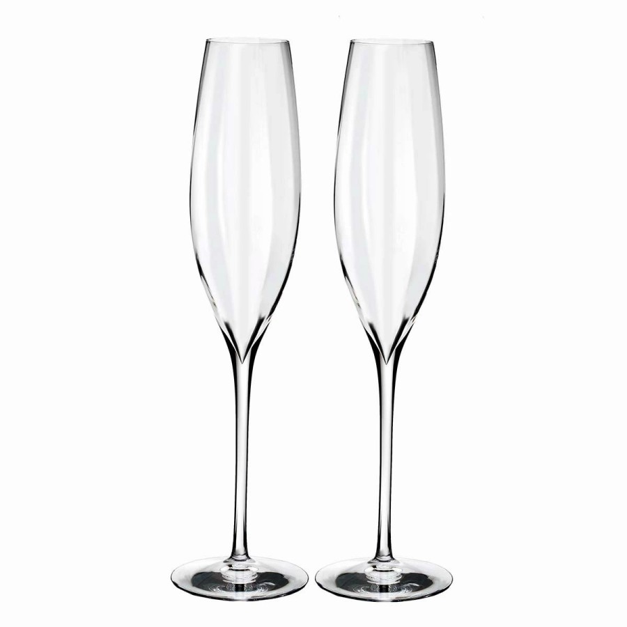 * Waterford Crystal Elegance Optic Classic Champagne Toasting Flutes, Pair | Toasting Flutes