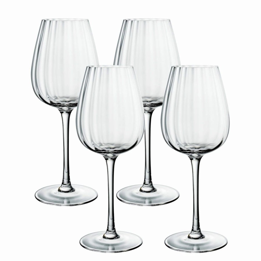 * Villeroy And Boch Rose Garden White Wine Set Of 4 | Wine Glasses