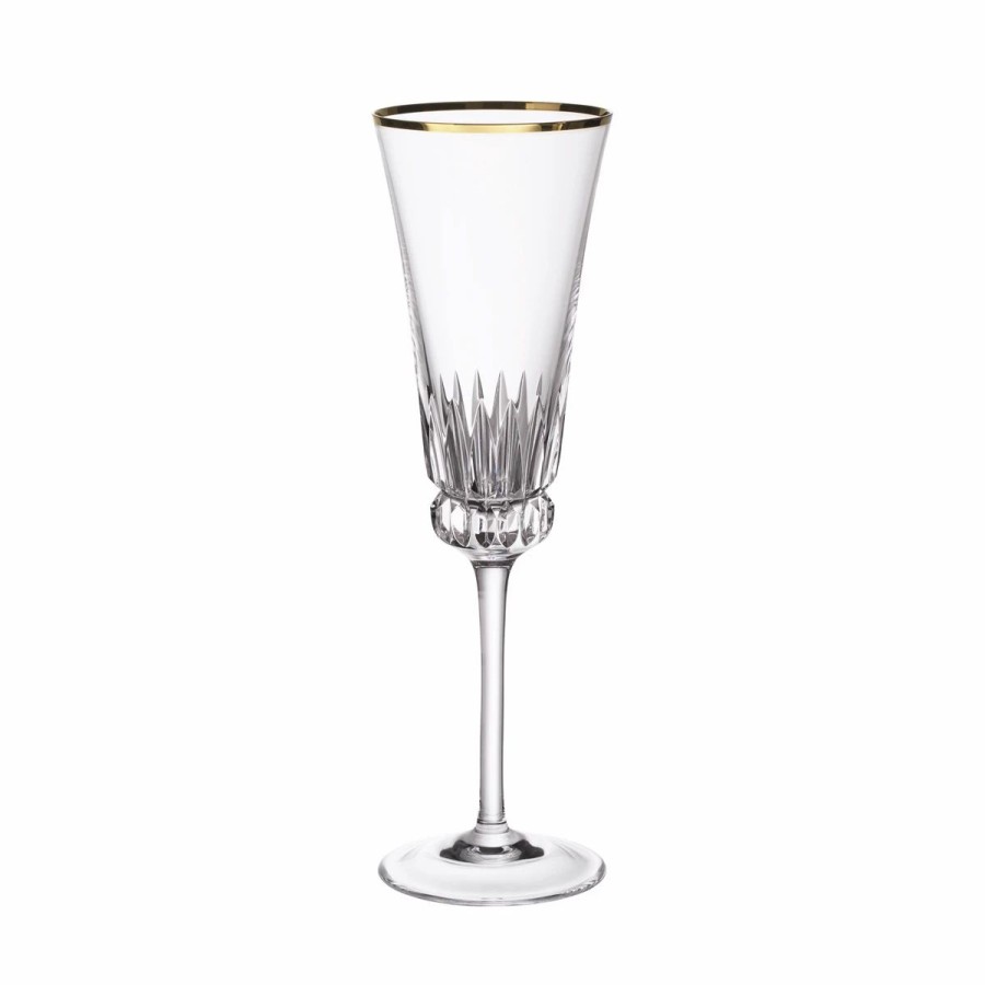 * Villeroy And Boch Grand Royal Gold Flute Champagne, Single | Toasting Flutes