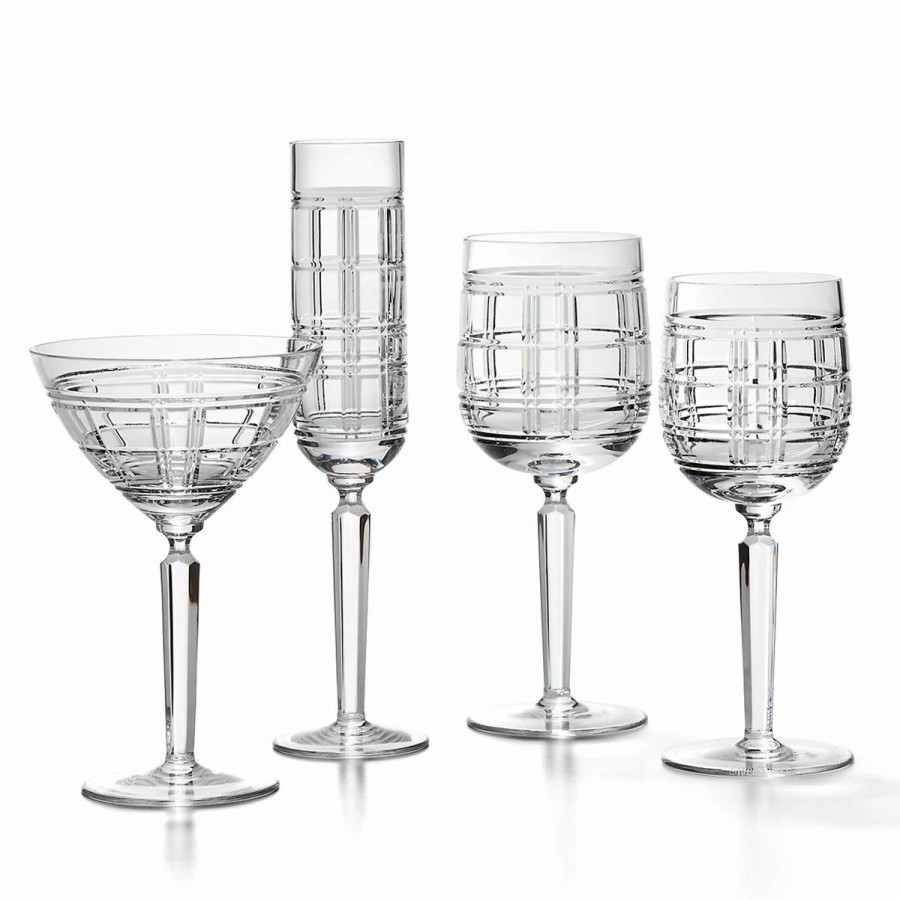 * Ralph Lauren Hudson Plaid Red Wine, Single | Wine Glasses