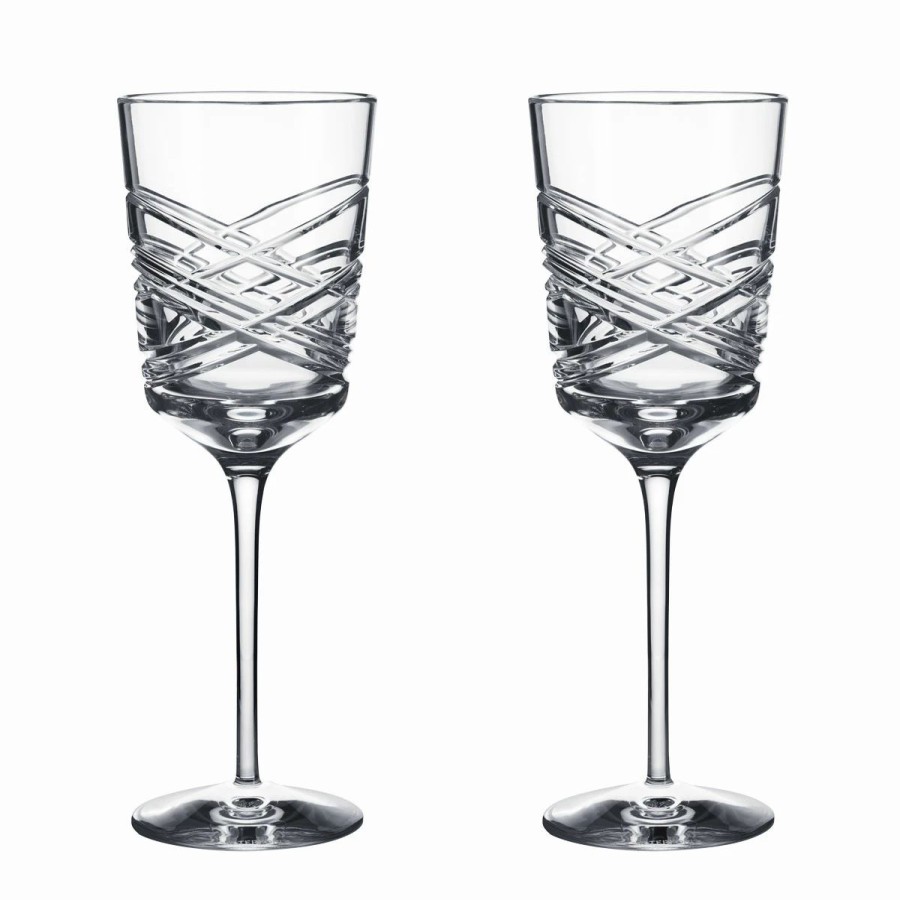 * Waterford Crystal Waterford Aran White Wine Glasses, Pair | Wine Glasses