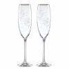 * Lenox Silver Peony Crystal Toasting Flutes, Pair | Toasting Flutes