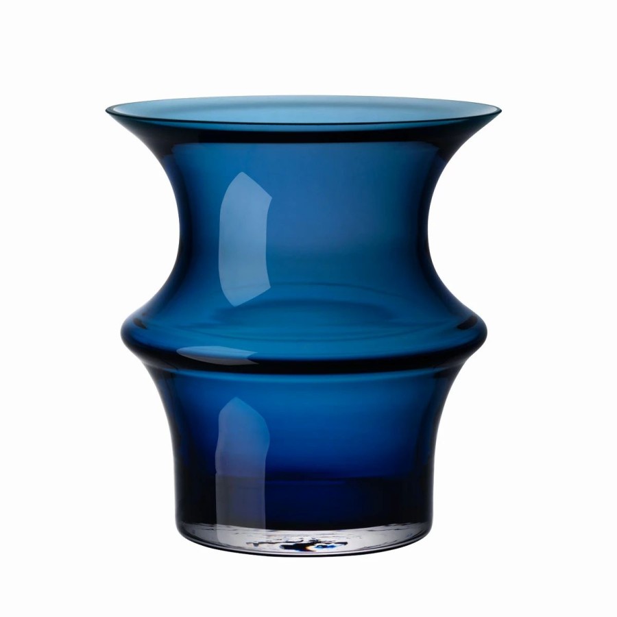 * Orrefors Kosta Boda Kosta Boda Pagod 6 5/8 Vase, Petrol Blue | Vases