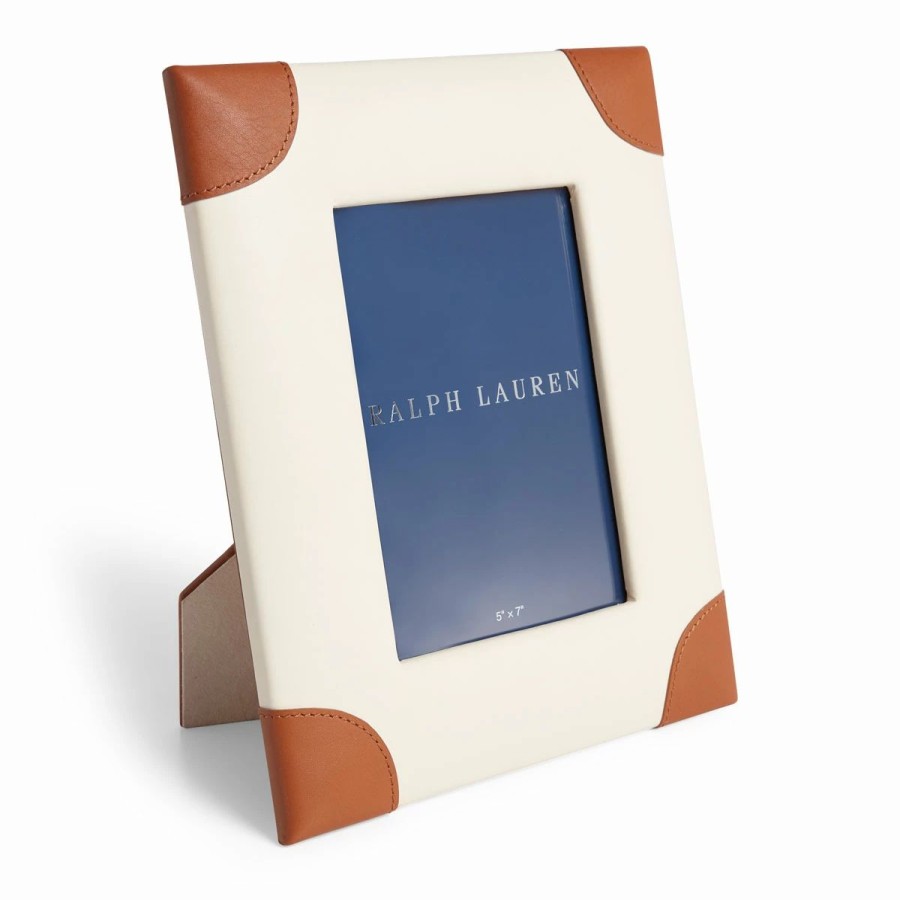 * Ralph Lauren Ryan 8 X10 Frame, Cream And Saddle | Picture Frames