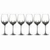 * Waterford Crystal Waterford Lismore Essence Red Wine Crystal Goblets, Set Of 6 | Wine Glasses