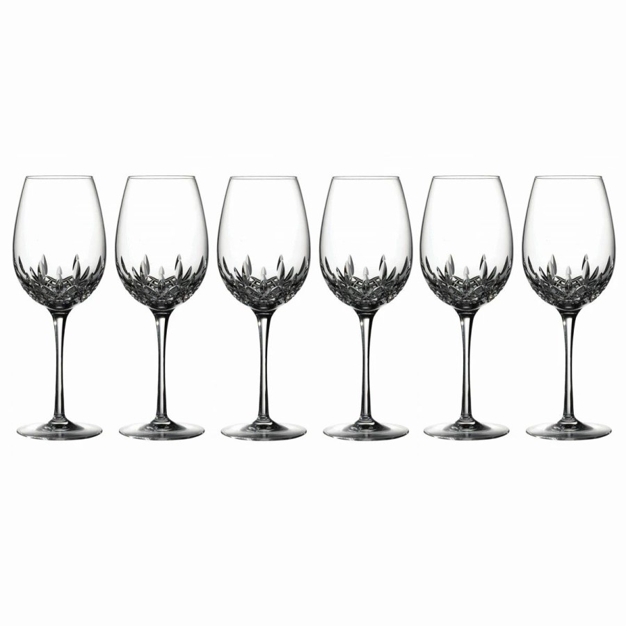 * Waterford Crystal Waterford Lismore Essence Red Wine Crystal Goblets, Set Of 6 | Wine Glasses