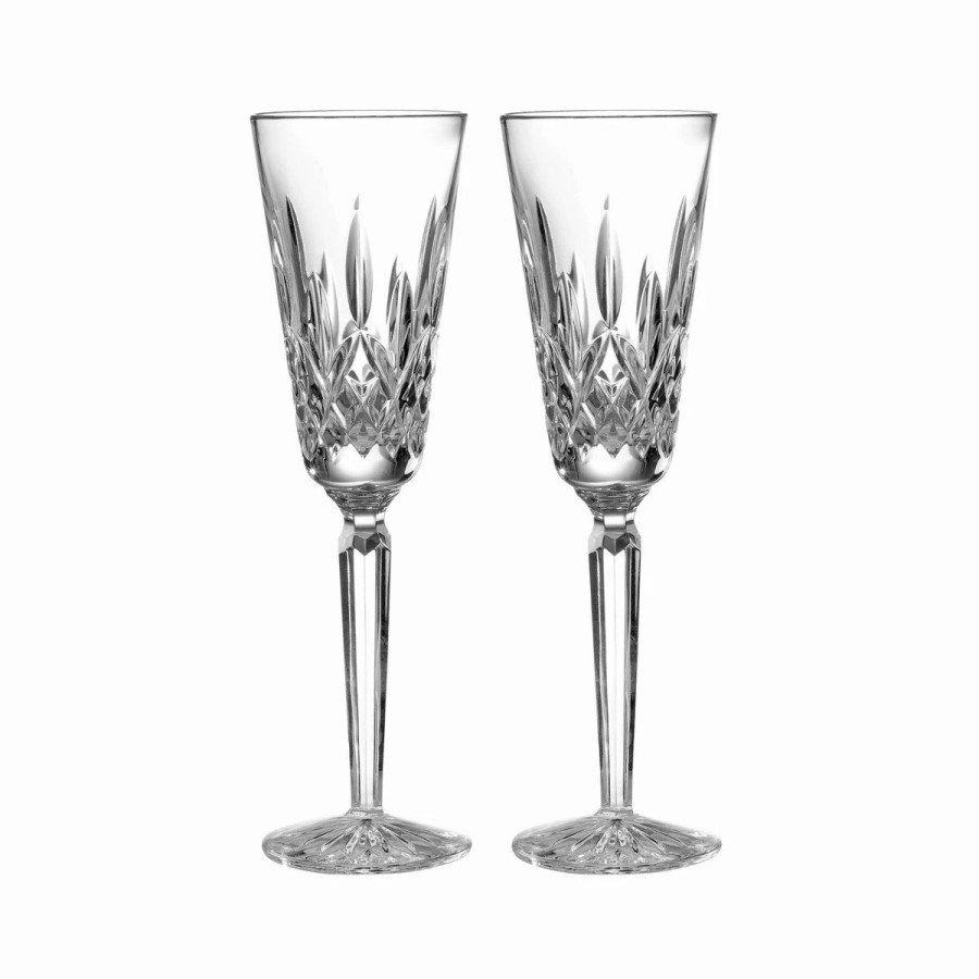 * Waterford Crystal Waterford Mastercraft Lismore Classic Tall Champagne Flutes, Pair | Toasting Flutes