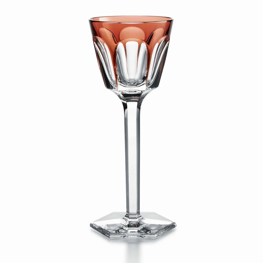 * Baccarat Crystal Baccarat Harcourt Rhine Wine Glass, Single, Orange | Wine Glasses