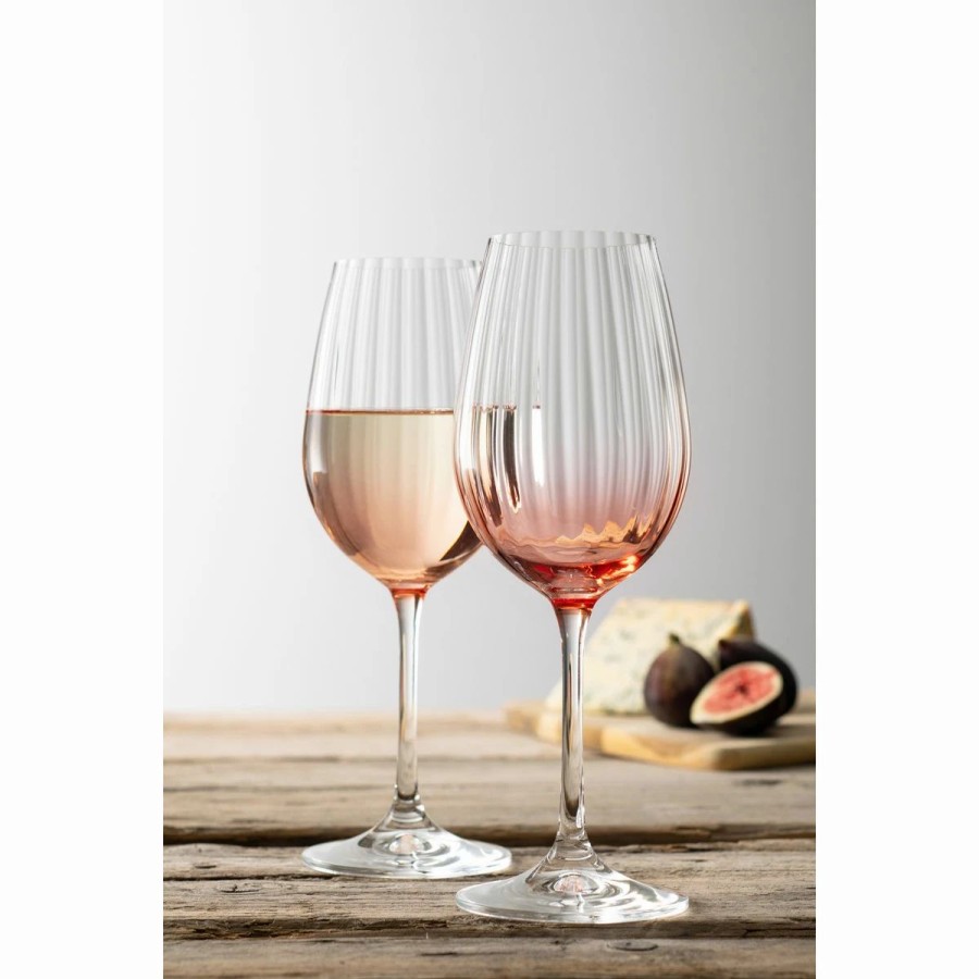 * Belleek Pottery Ltd Galway Erne Wine Pair In Blush | Wine Glasses