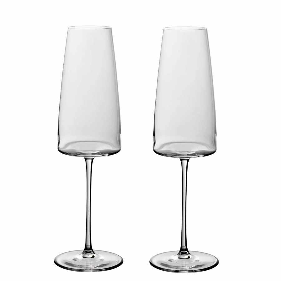 * Villeroy And Boch Metrochic Champagne Flute Glasses, Pair | Toasting Flutes