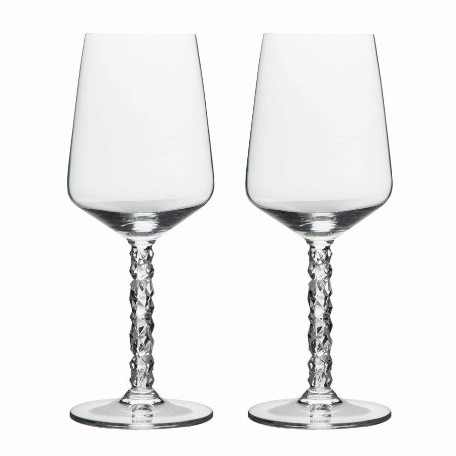 * Orrefors Kosta Boda Orrefors Carat Wine Glasses, Pair | Wine Glasses