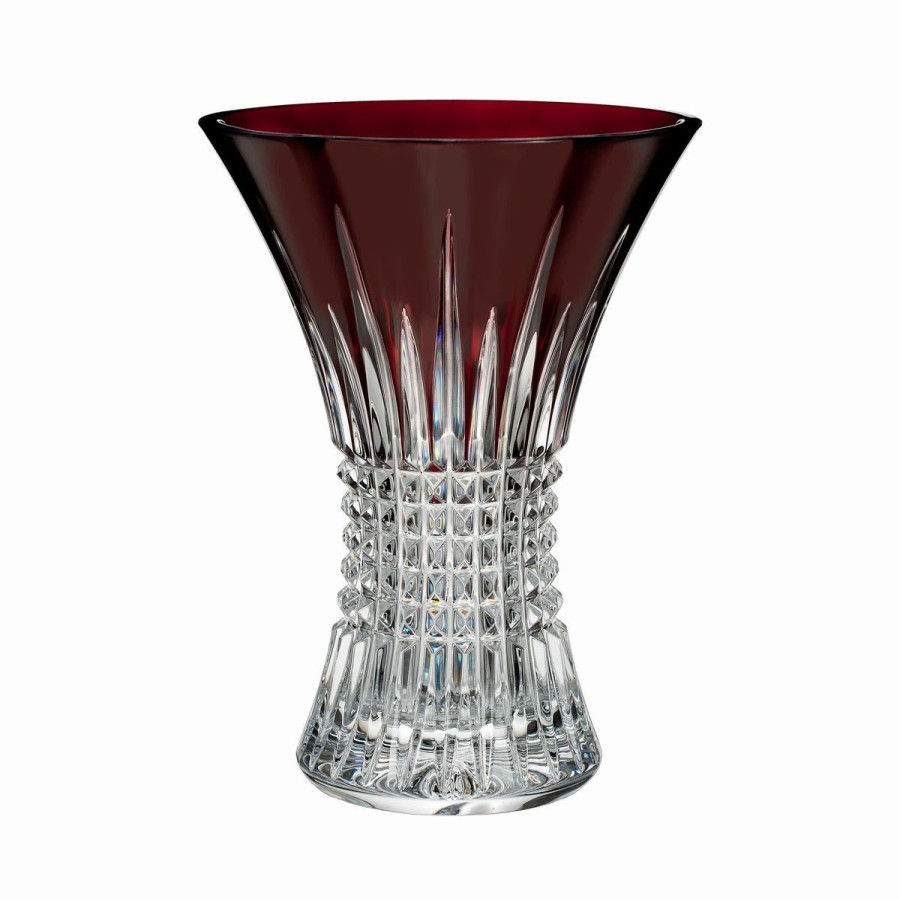 * Waterford Crystal Waterford Lismore Diamond Red 8 Crystal Vase | Vases