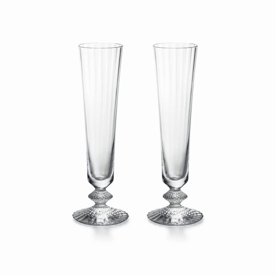 * Baccarat Crystal Baccarat Mille Nuits Champagne Flutes, Pair | Toasting Flutes