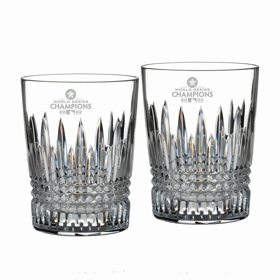 * Waterford Crystal Waterford 2022 Mlb World Series Champions Houston Astros Lismore Diamond Dof, Pair | WhisNew