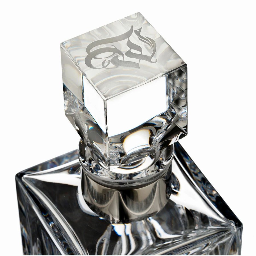 * Waterford Crystal, Lismore Evolution Silver Whiskey Square Crystal Decanter | WhisOnline