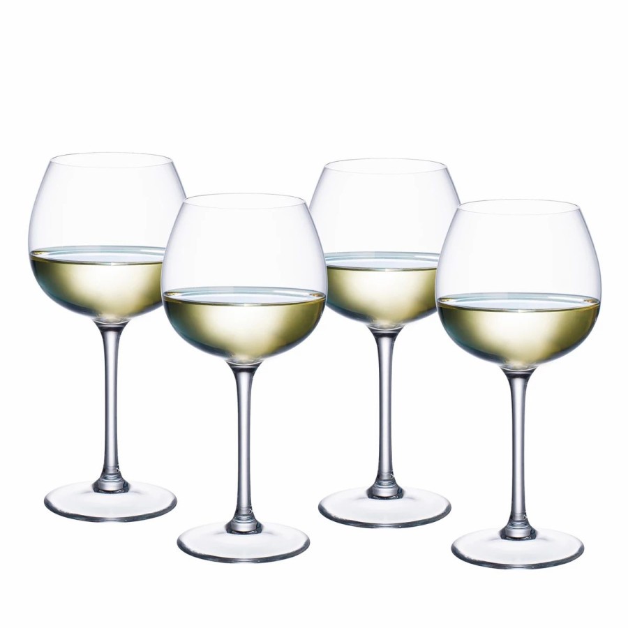 * Villeroy And Boch Purismo Soft And Rounded White Wine Glasses, Set Of 4 | Wine Glasses