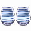 * Kate Spade New York, Lenox Charlotte Street Stemless Wine Glasses, Pair | Wine Glasses