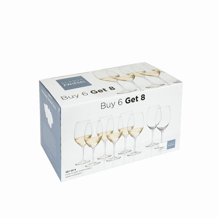 * Schott Zwiesel Fortessa Schott Zwiesel Tritan Crystal, Forte Crystal White Wine Set 6 + 2 Free | Wine Glasses