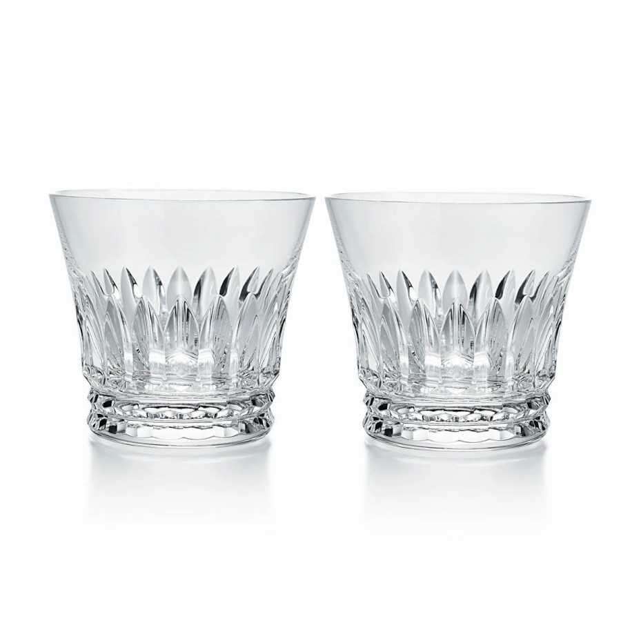 * Baccarat Crystal Everyday Tiara Old Fashioned Tumbler #3, Pair | WhisWholesale