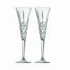 * Belleek Pottery Ltd Galway Longford Romance Flutes, Pair | Toasting Flutes