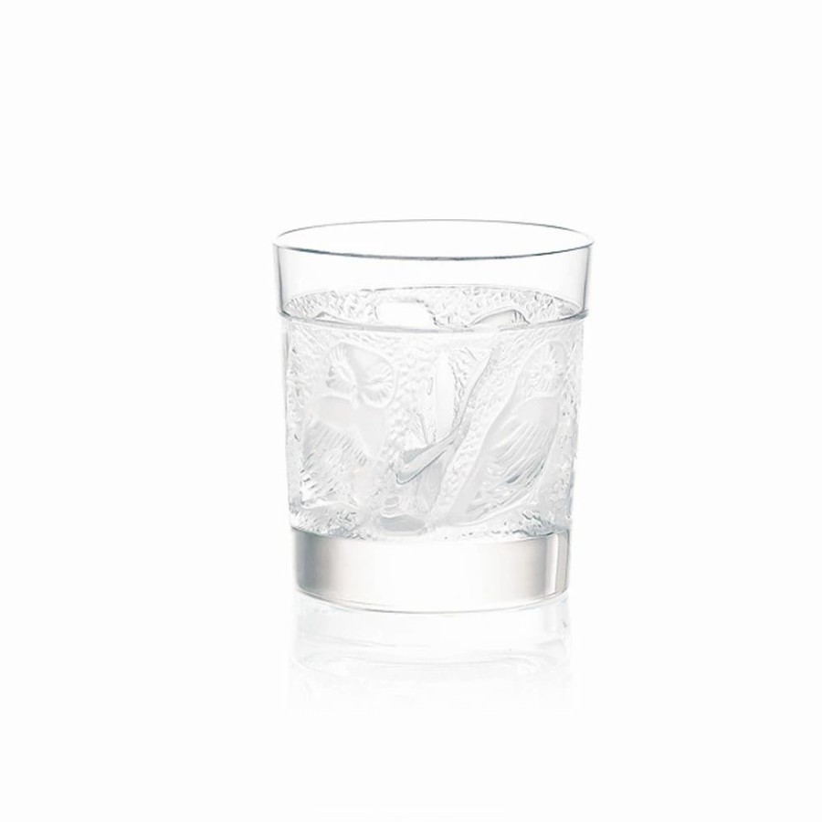 * Lalique Owl Old Fashioned Tumblers, Pair | WhisNew